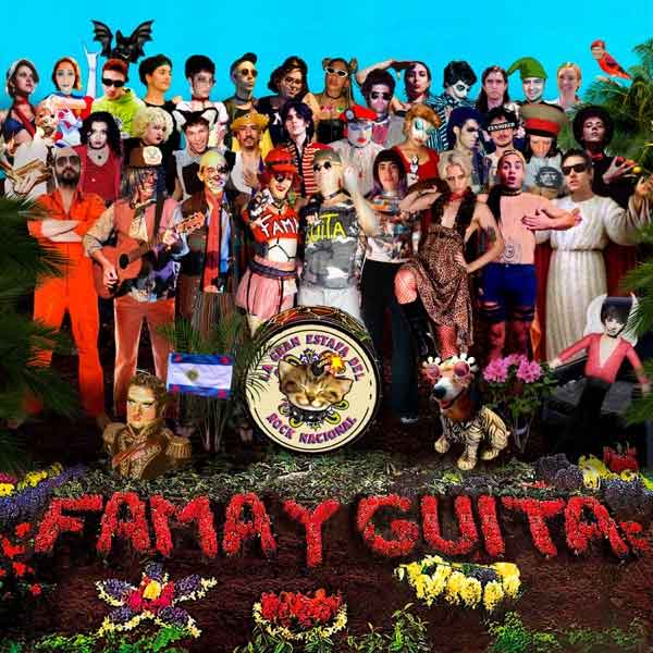 Tapa de La gran estafa del rock nacional, disco de Fama y Guita