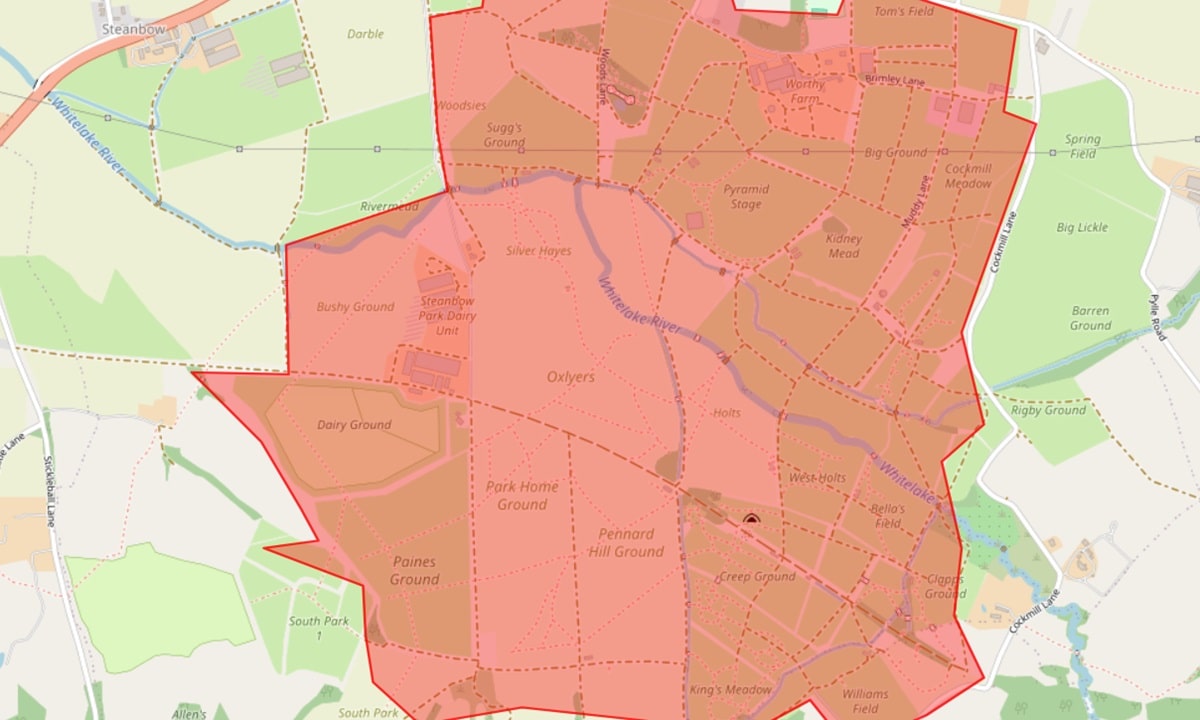 Mapa de Glastonbury