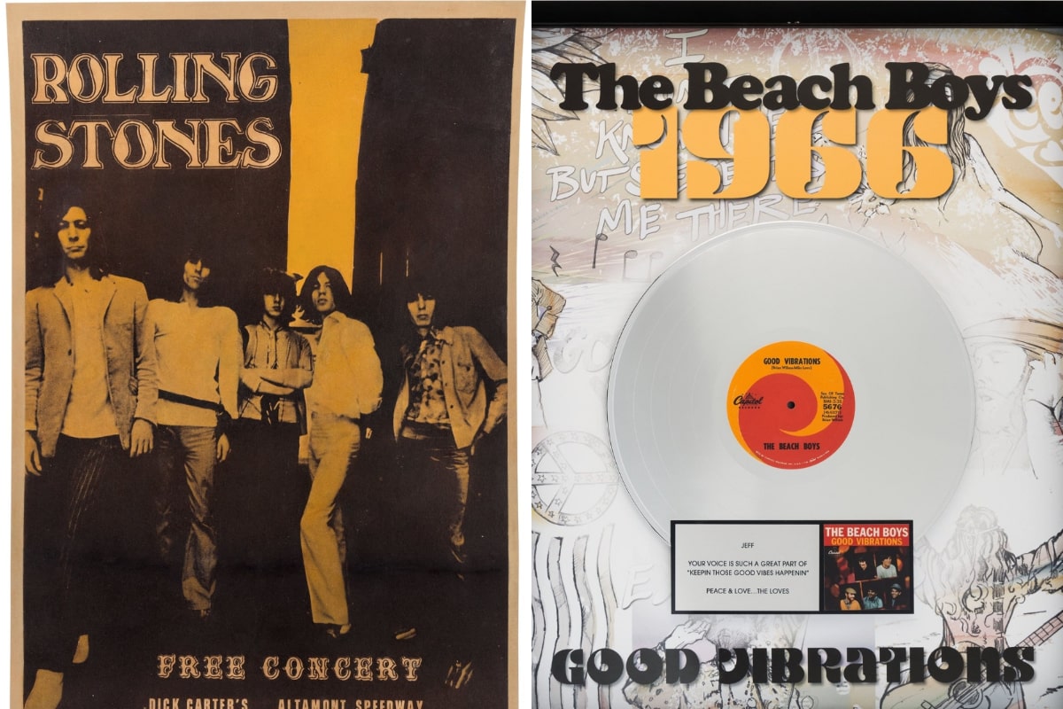 Artículos de The Rolling Stones y The Beach Boys que serán subastados