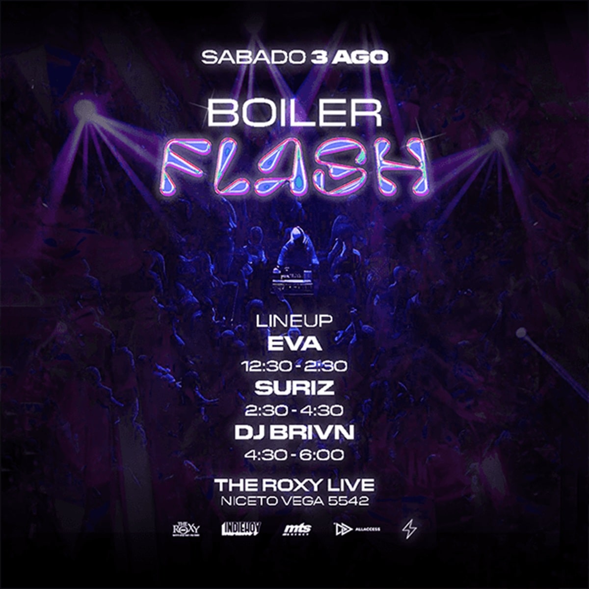Boiler Flash en Roxy Live