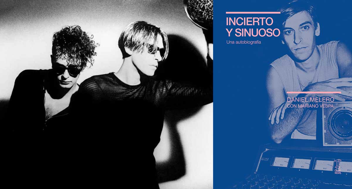 Gustavo Cerati y Daniel Melero y el arte de tapa de Incierto y sinuoso.
