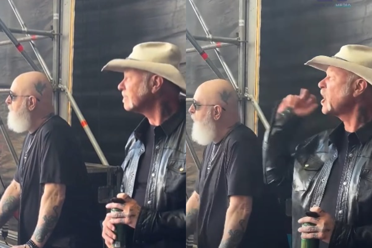 James Hetfield y Rob Halford en el show de Turnstile
