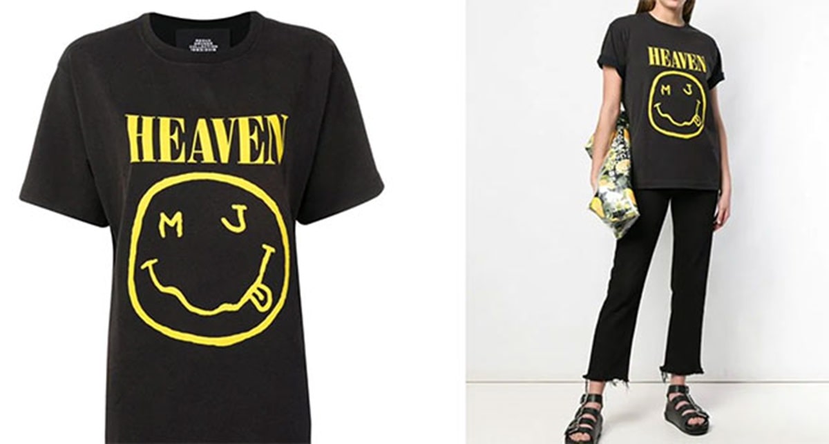 Logo de Nirvana en remeras de Marc Jacobs
