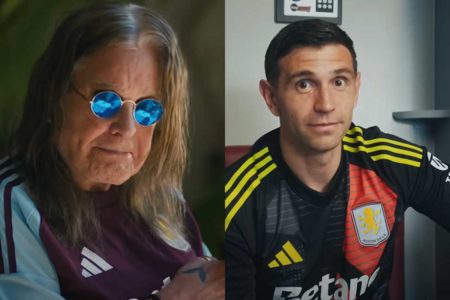 Ozzy Osbourne y Dibu Martínez presentan la nueva camiseta del Aston Villa