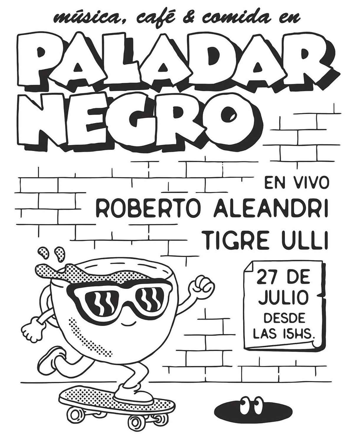 Roberto Aleandri y Tigre Ulli en Paladar Negro