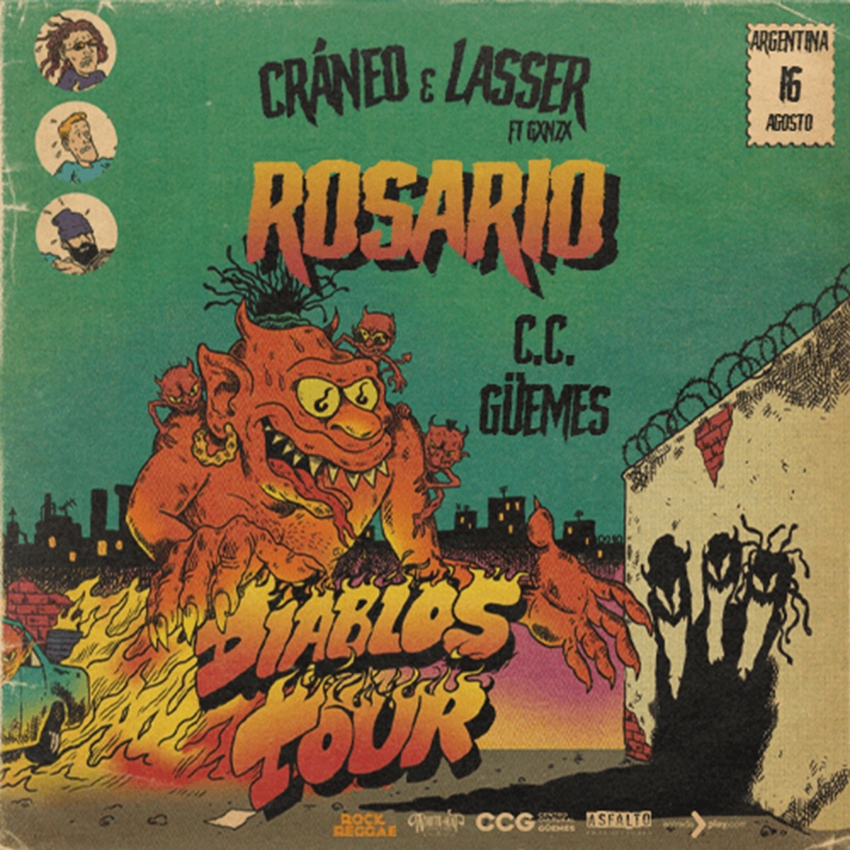 Craneo y Lasser en C.C. Güemes