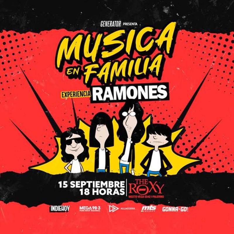 Música en familia: Experiencia Ramones en Roxy Live