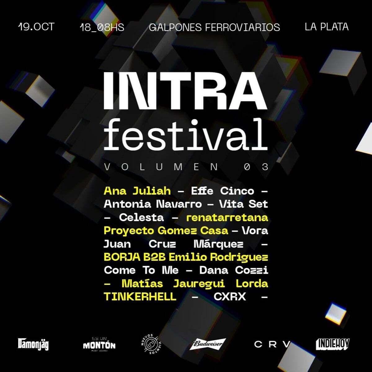 Lineup del Festival Intra