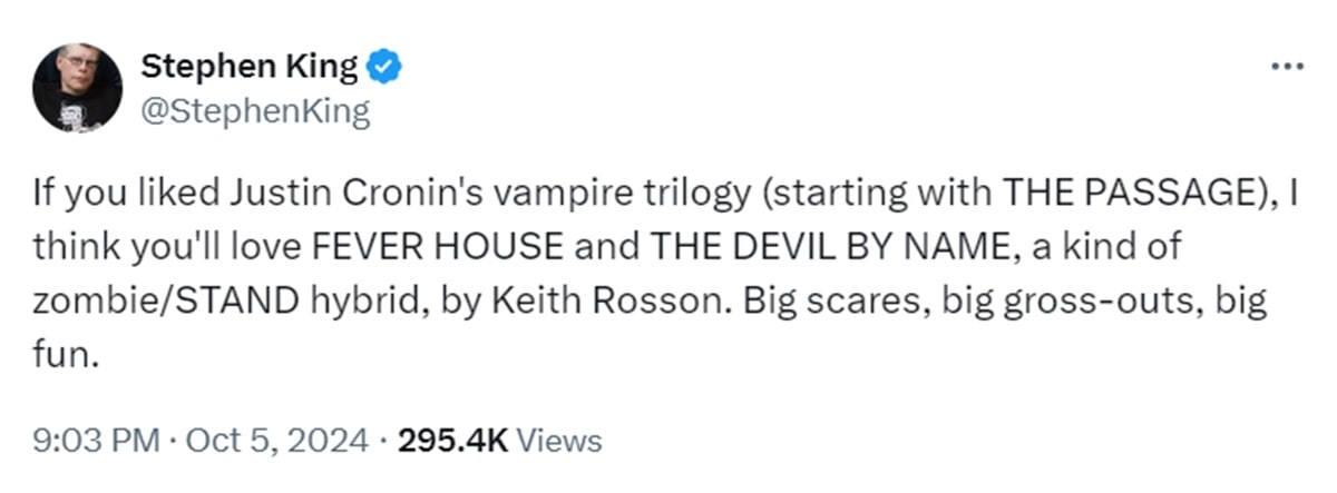 Tweet de Stephen King