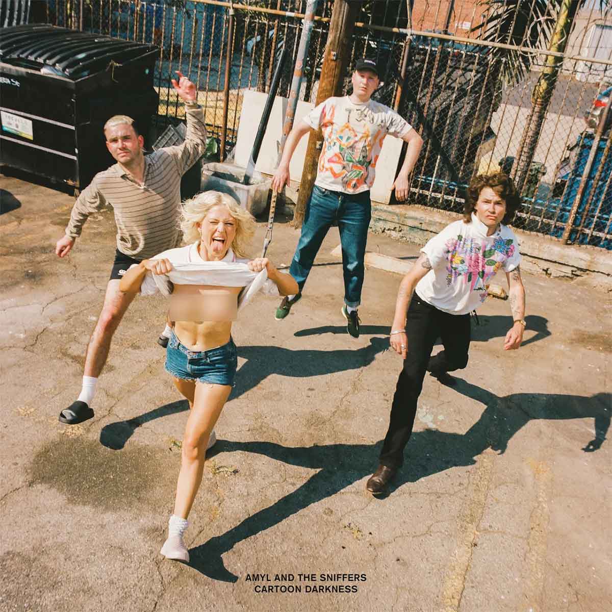 Tapa de Cartoon Darkness, disco de Amyl and the Sniffers