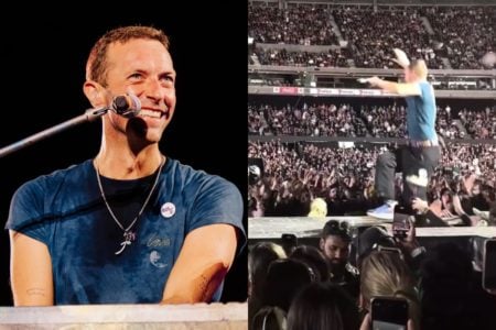 Chris Martin se cae durante un show en Australia