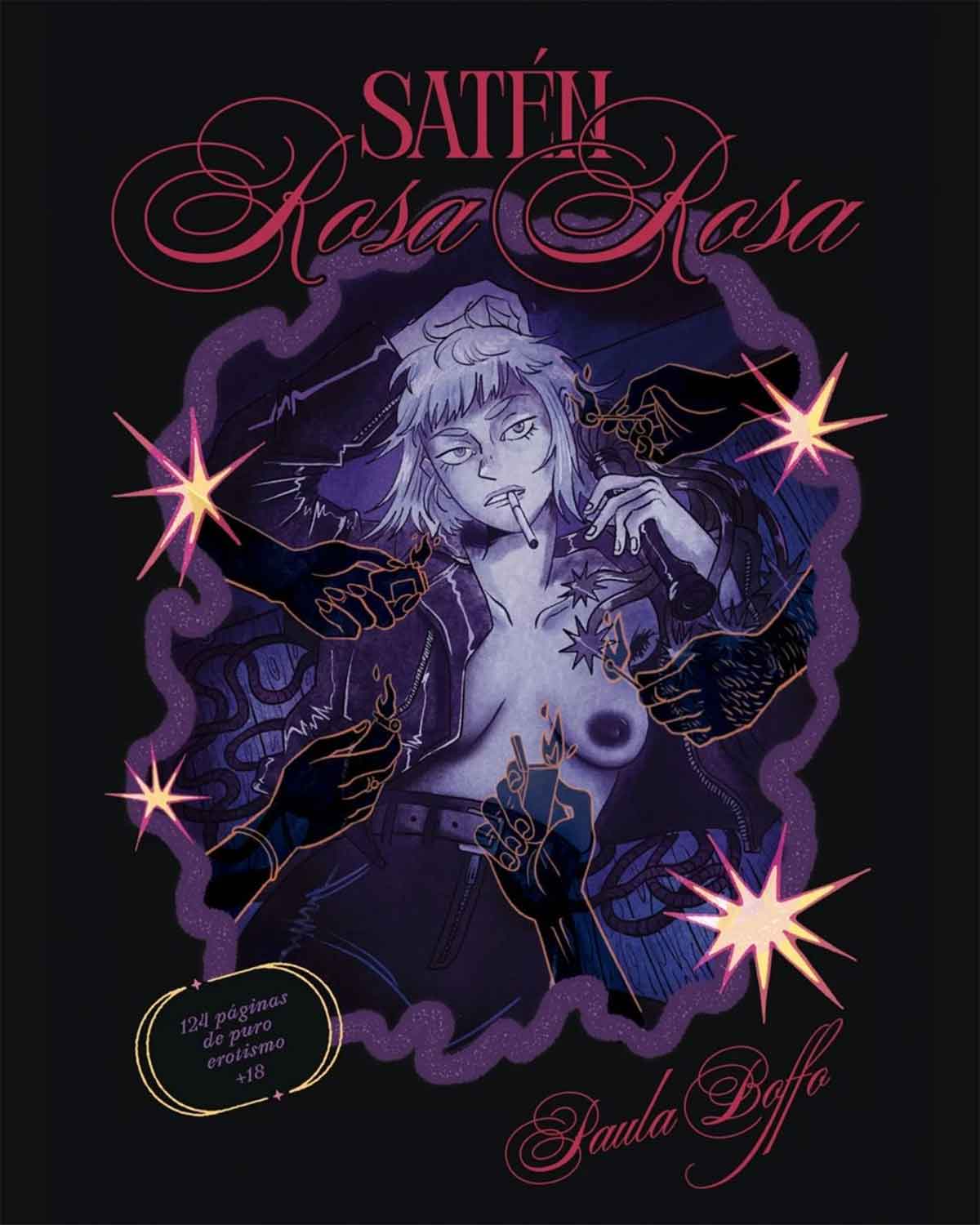 Tapa de Satén rosa rosa, historieta de Paula Boffo
