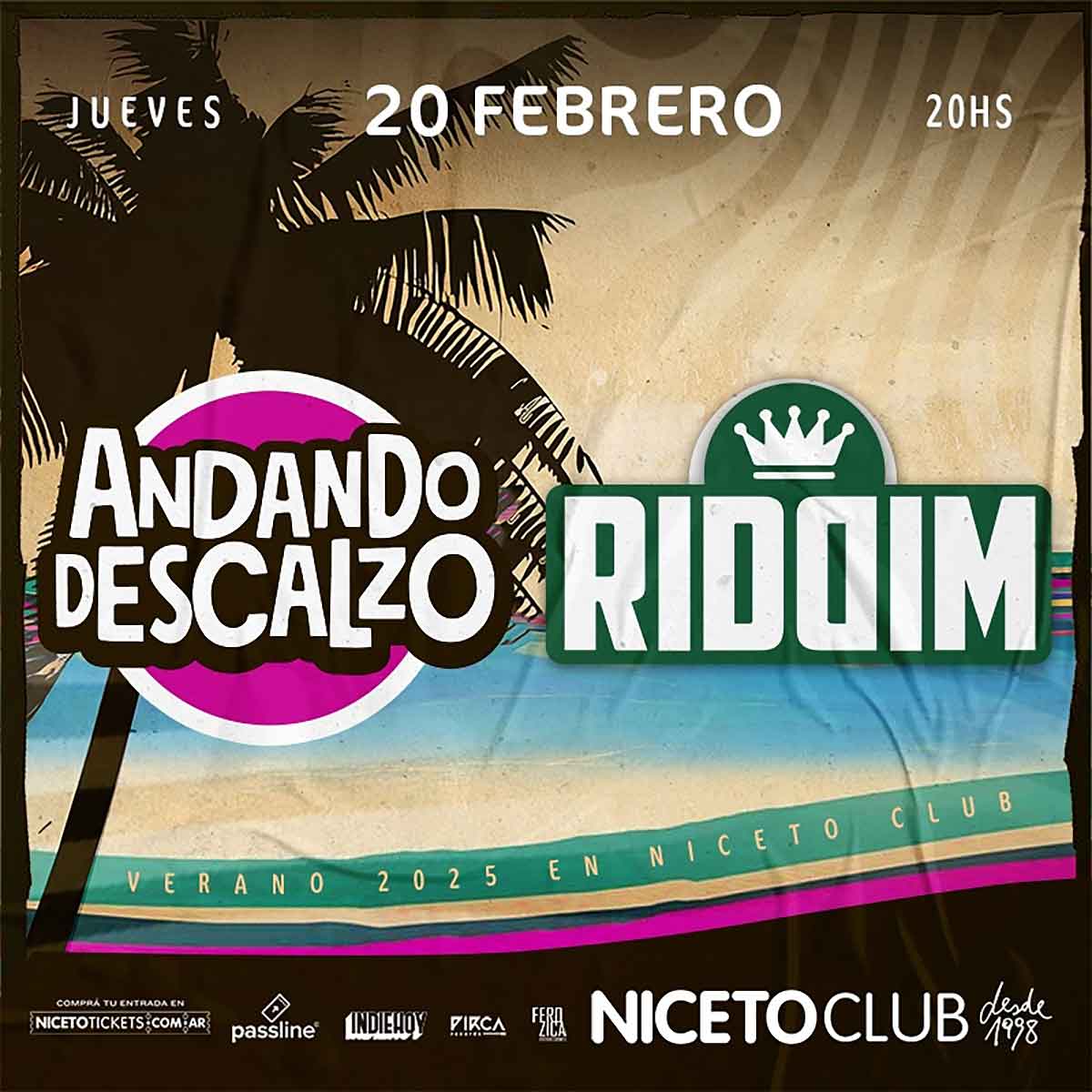 Andando Descalzo y Riddim en Niceto Club