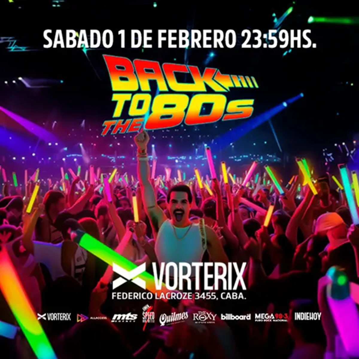 Fiesta Back to the 80s en Vorterix