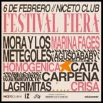 Festival Fiera en Niceto Club: Mora y Los Metegoles, Marina Fages y más