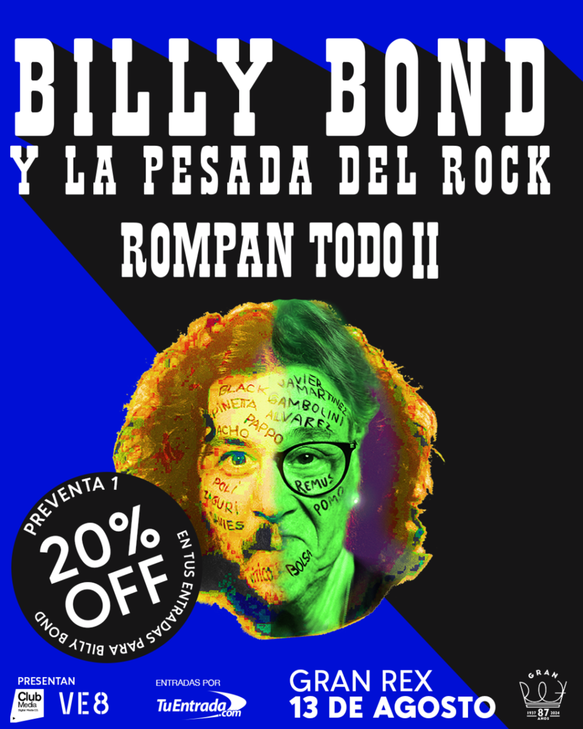 Billy Bond y La Pesada del Rock en Teatro Gran Rex