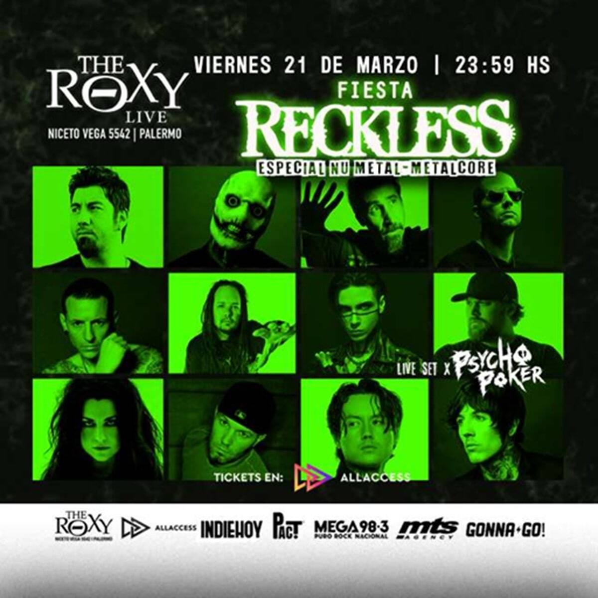 Fiesta Reckless en The Roxy Live!