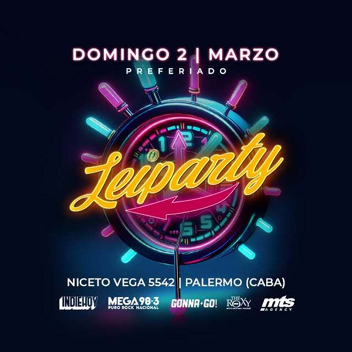 Leiparty: La fiesta del reloj en The Roxy Live!