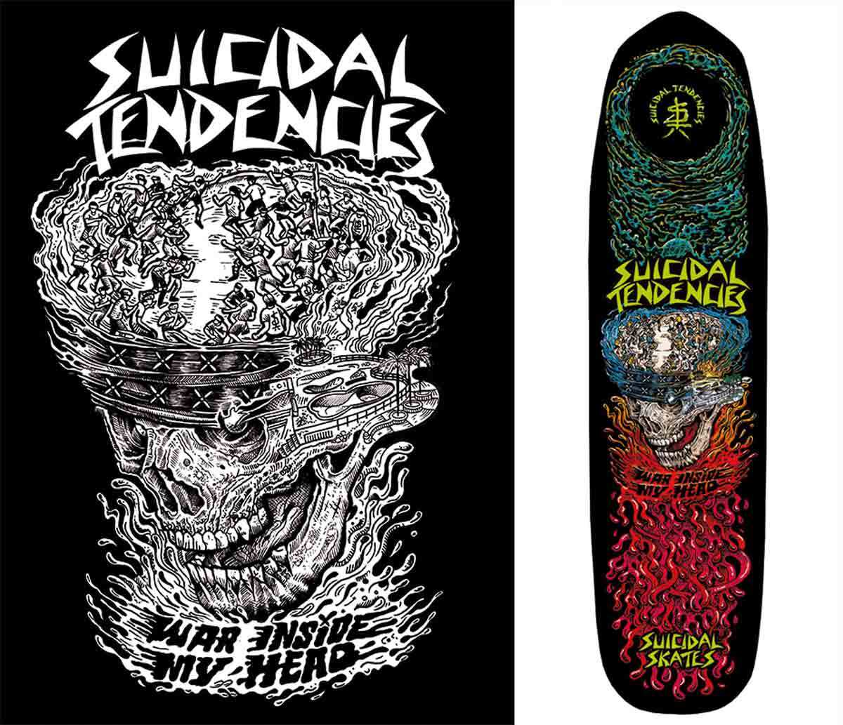 Ilustraciones de Villy Villain para Suicidal Tendencies.