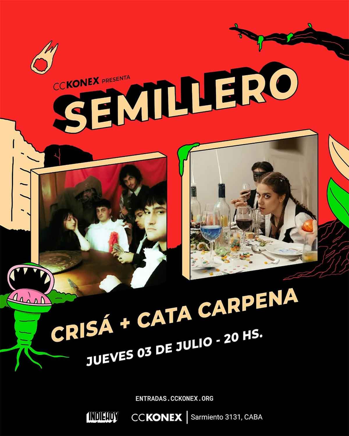 Cata Carpena y Crisá en Konex