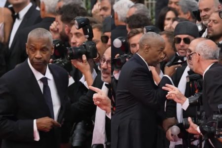 Denzel Washington enojado en Cannes