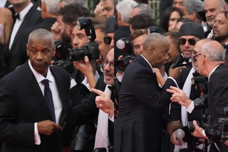Denzel Washington enojado en Cannes
