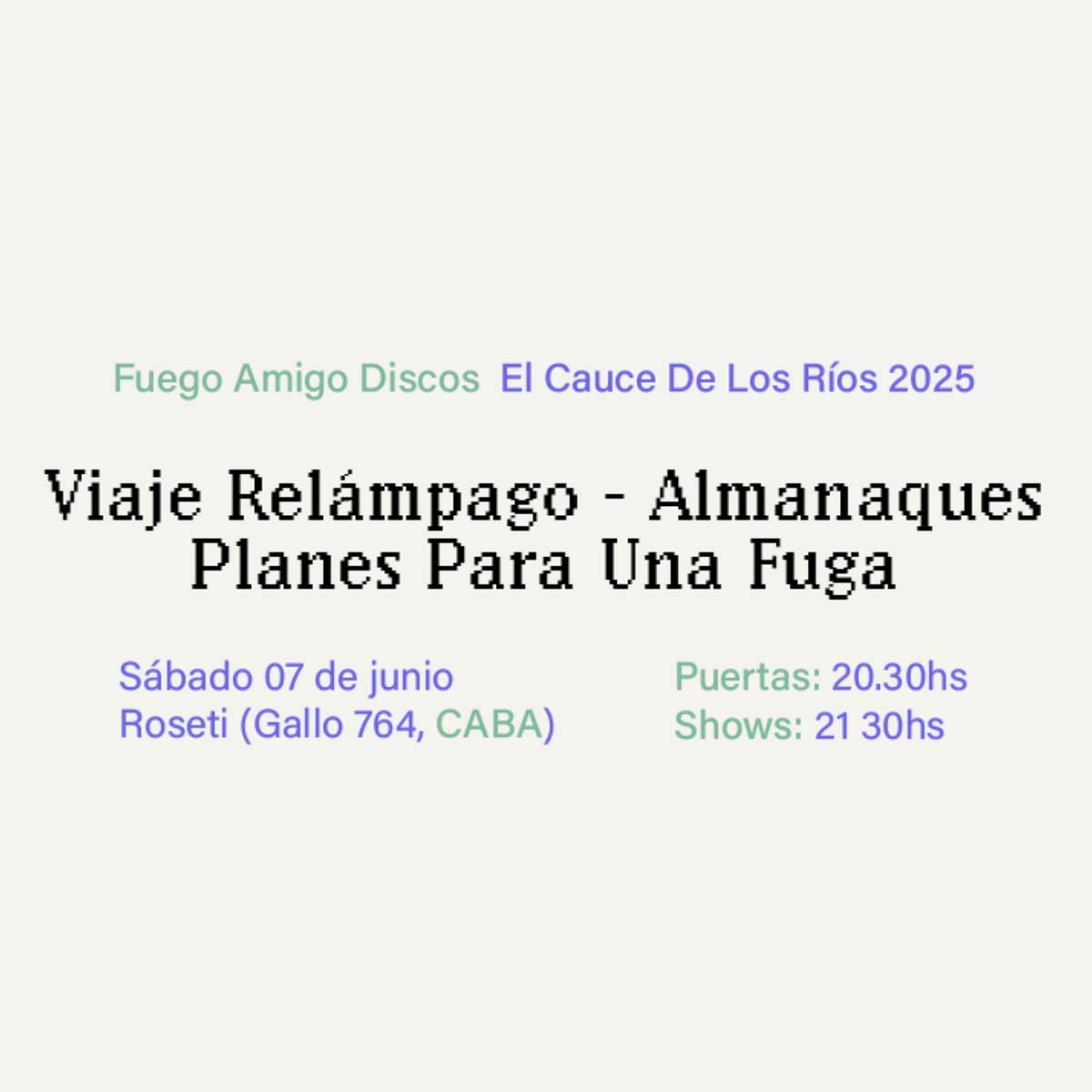 Viaje Relámpago, Almanaques y Planes Para una Fuga en Roseti