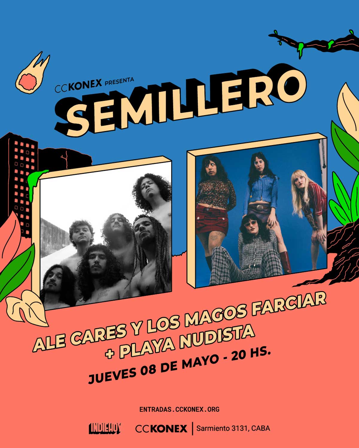 Semillero Konex: Ale Cares y Los Magos Farciar y Playa Nudista