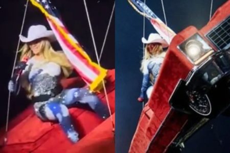 Susto para Beyoncé: Un desperfecto técnico la dejó colgada en el aire en pleno show