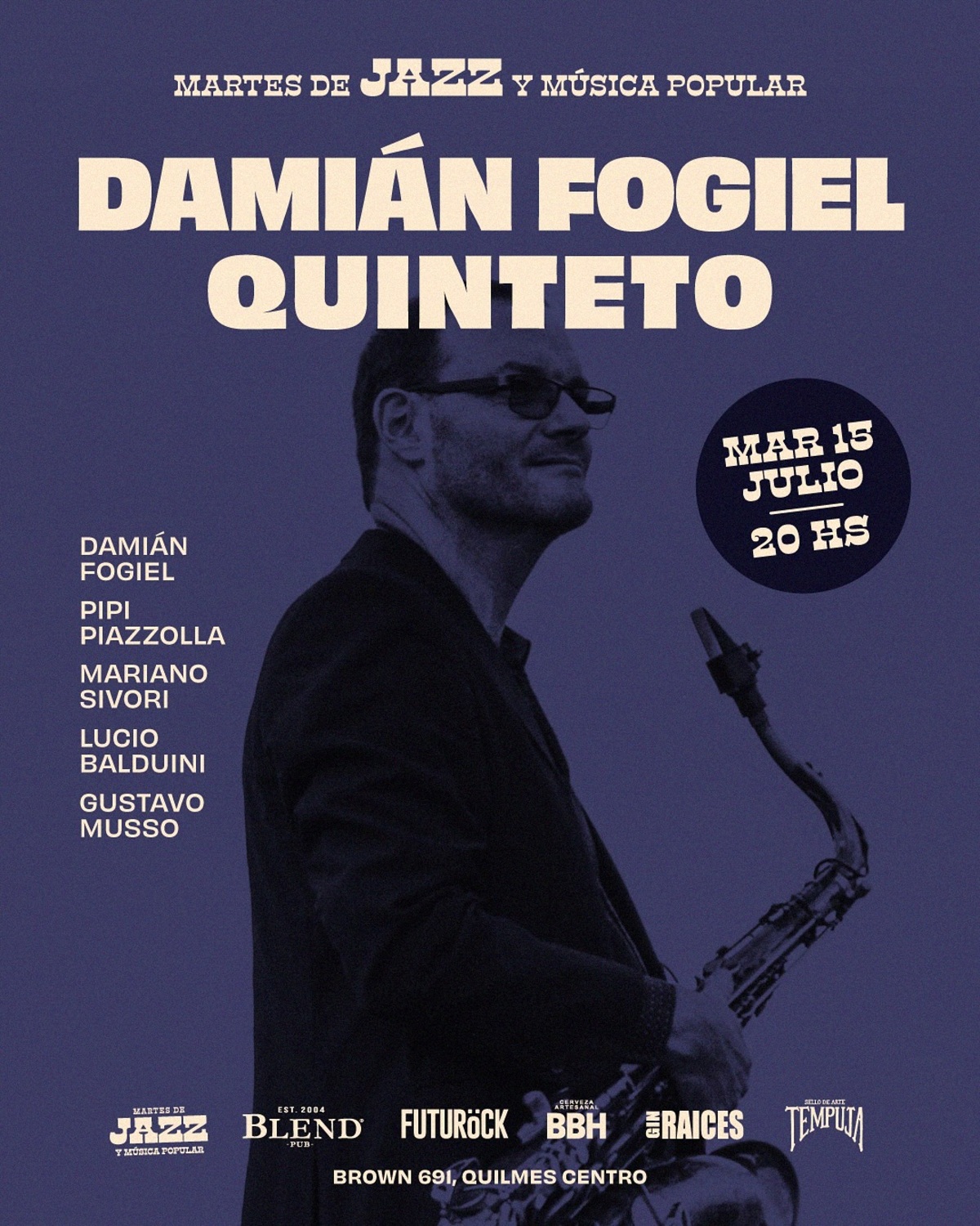Damian Fogiel Quinteto en Blend Pub