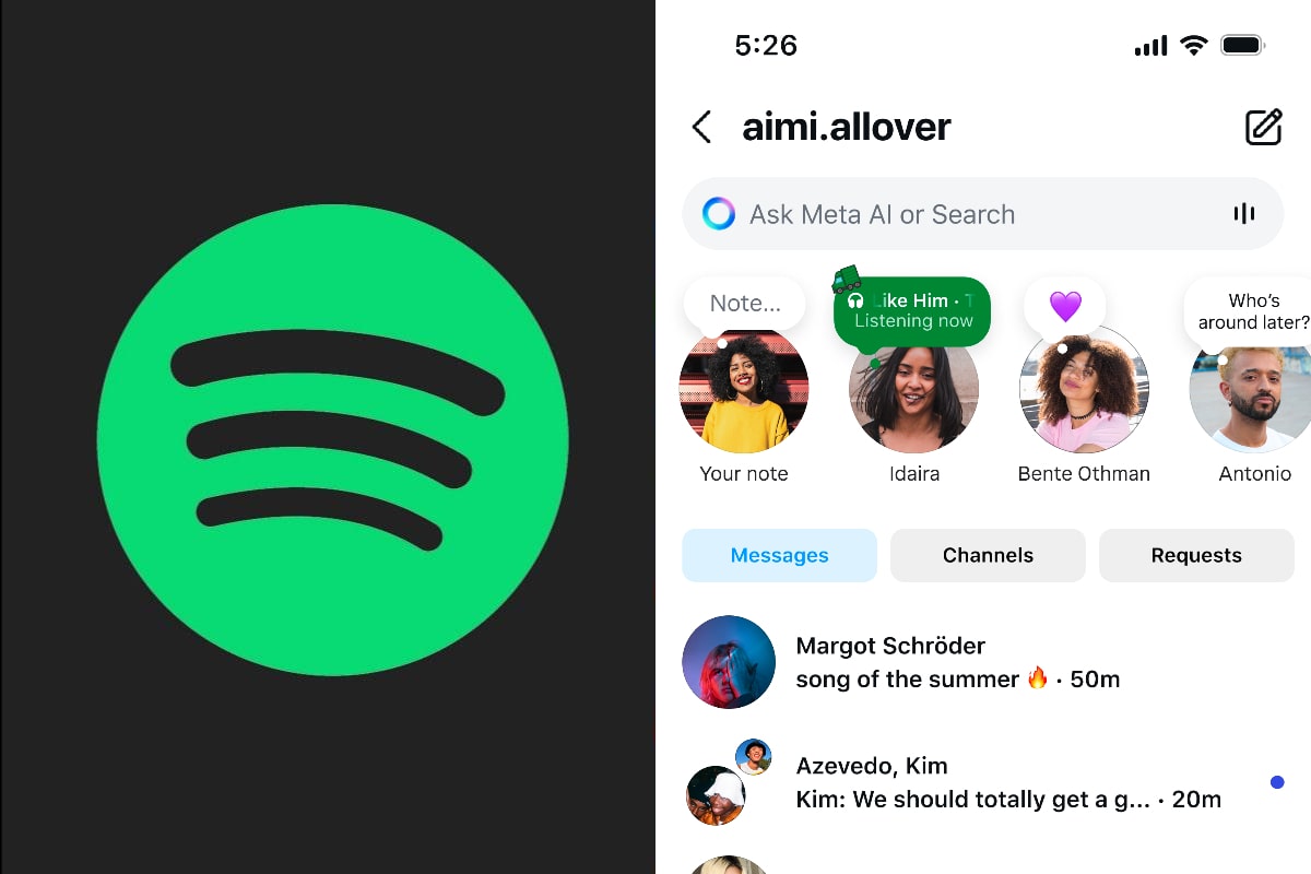 Spotify llega a Notas de Instagram