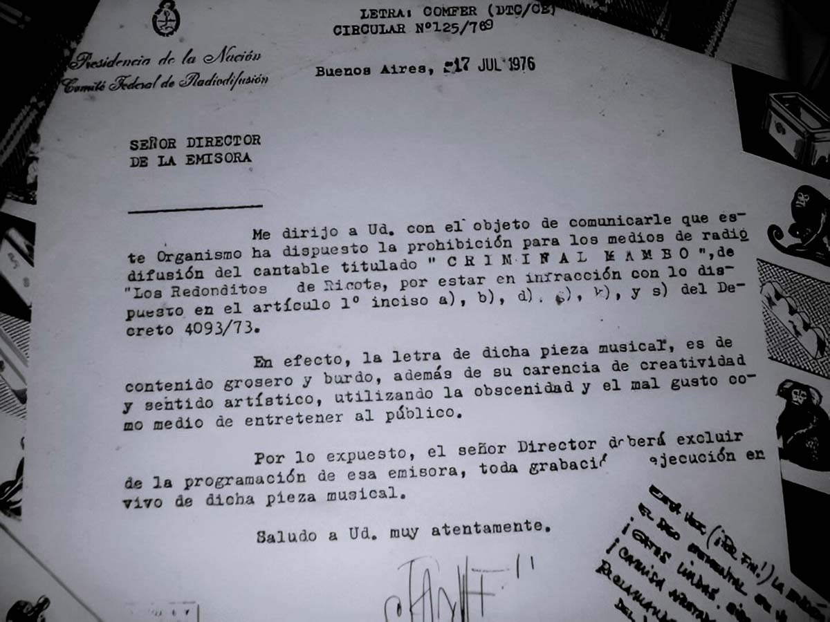 El falso documento de censura contenido en la edición original de Gulp!.