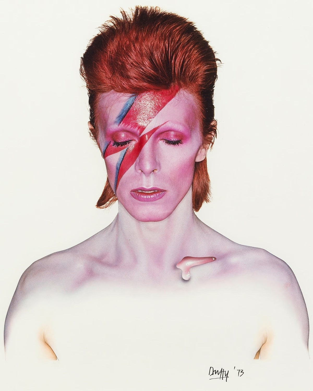 La foto de David Bowie para la portada de Aladdin Sane.