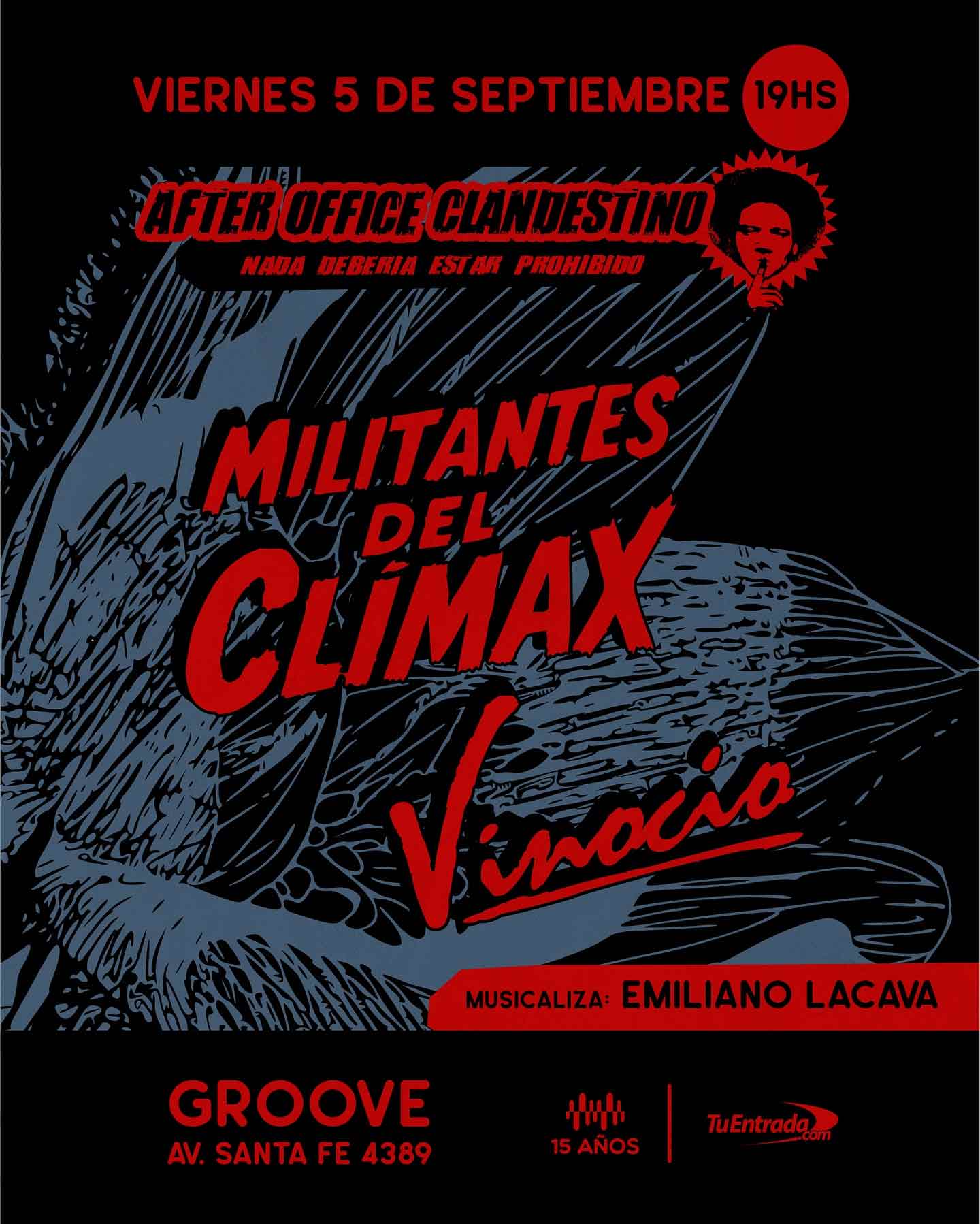 Militantes del Climax y Vinocio en Groove
