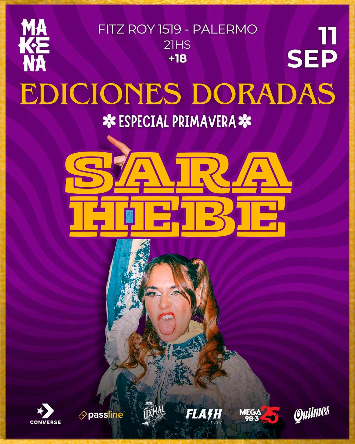 Ediciones Doradas: Sara Hebe en Makena