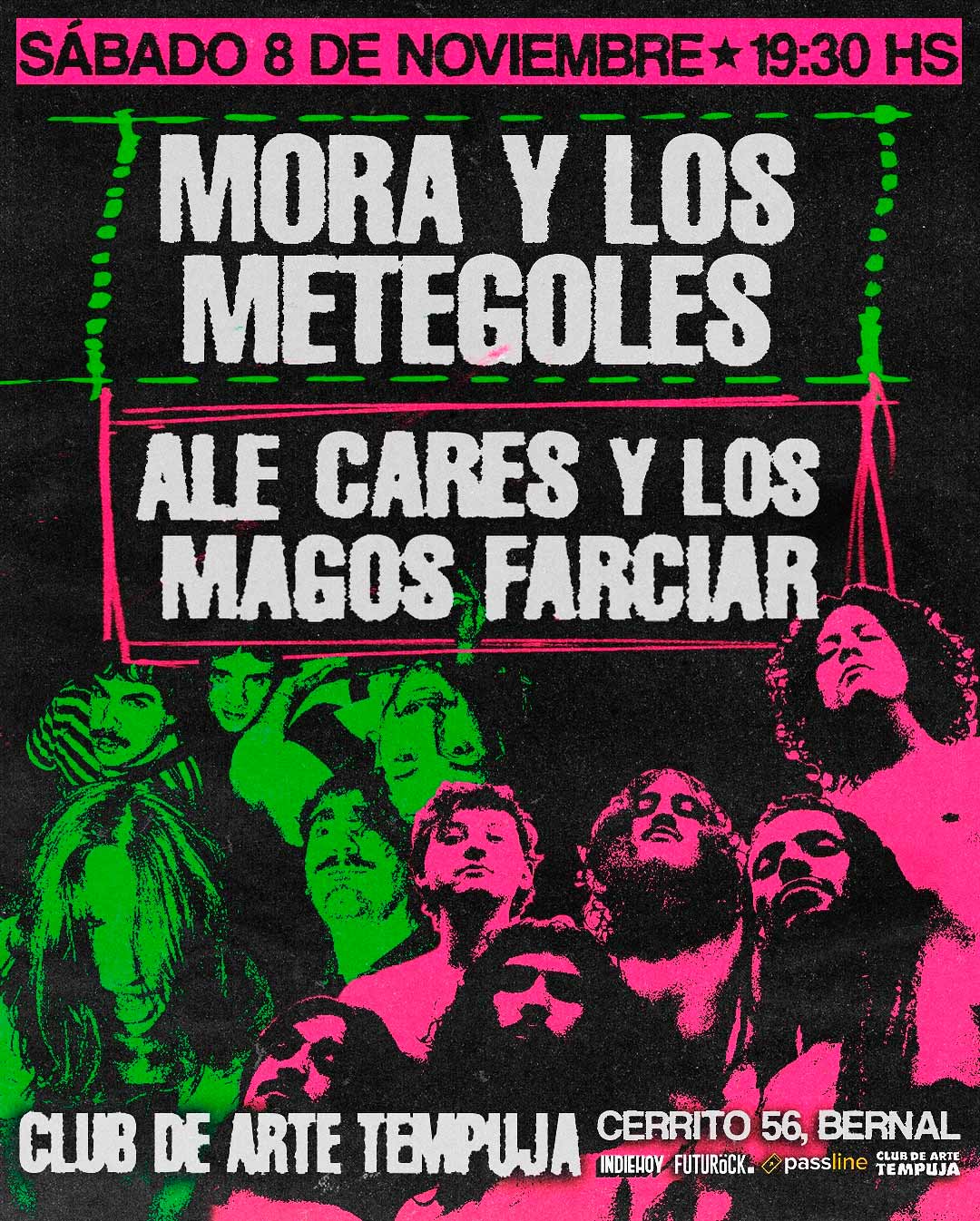 Mora y Los Metegoles + Ale Cares y Los Magos Farciar en Bernal