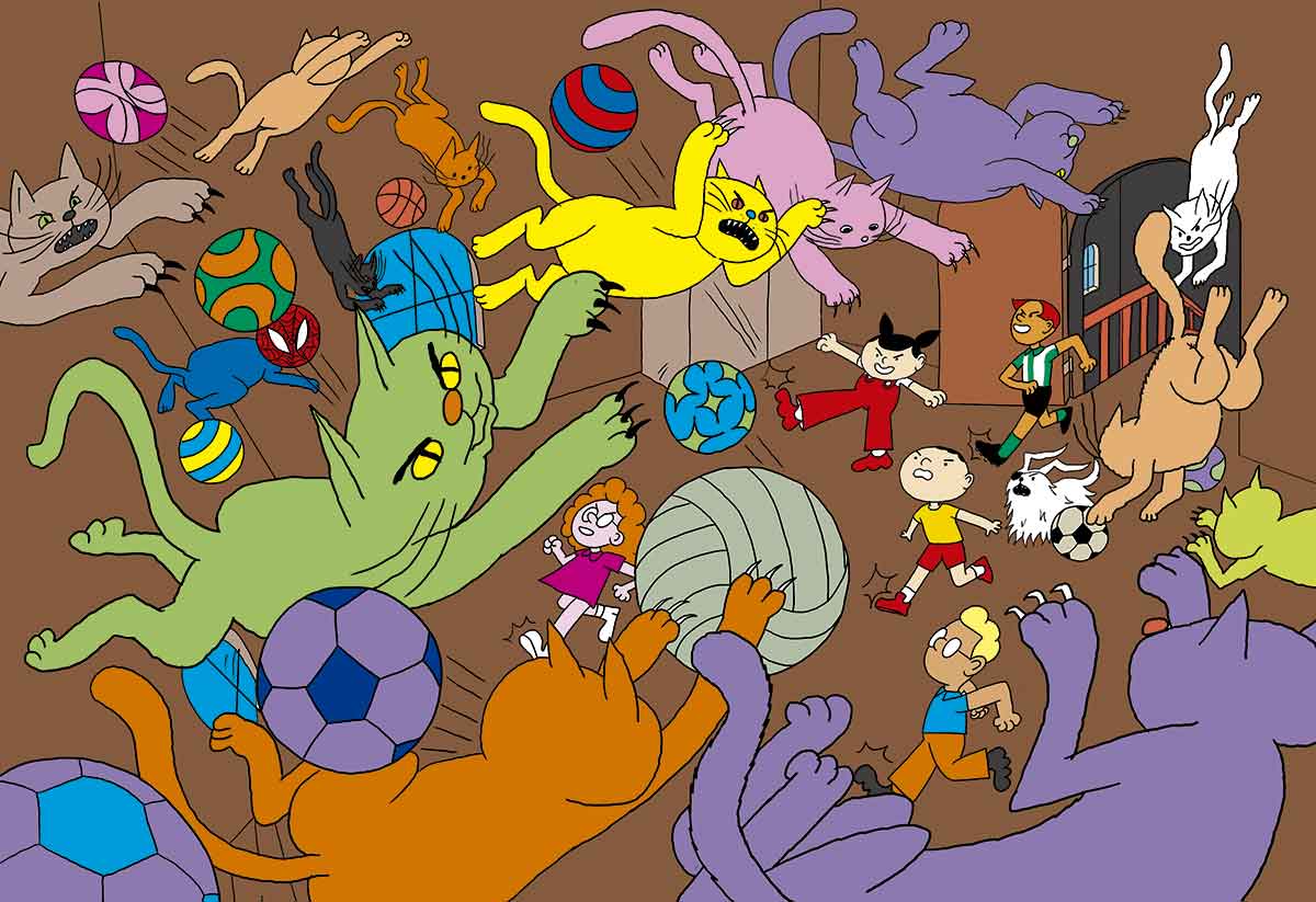 Interiores de Lucy, el gato malvado