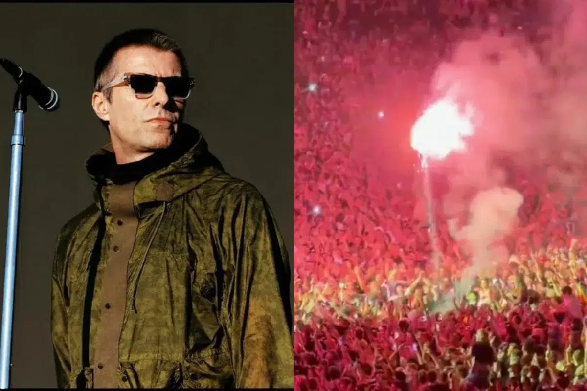 Tensión en un show de Oasis: Un fan lanzó una bengala y Liam Gallagher enfureció Tensión en un show de Oasis: Un fan lanzó una bengala y Liam Gallagher enfureció