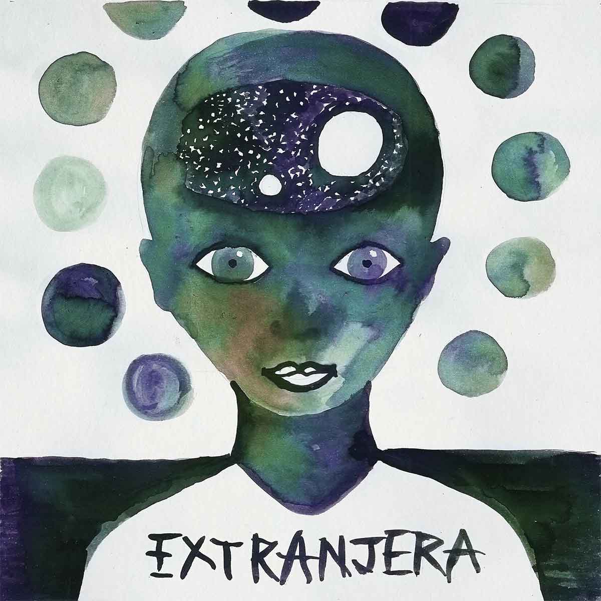 Tapa de "Extranjera", single de Perro Fantasma