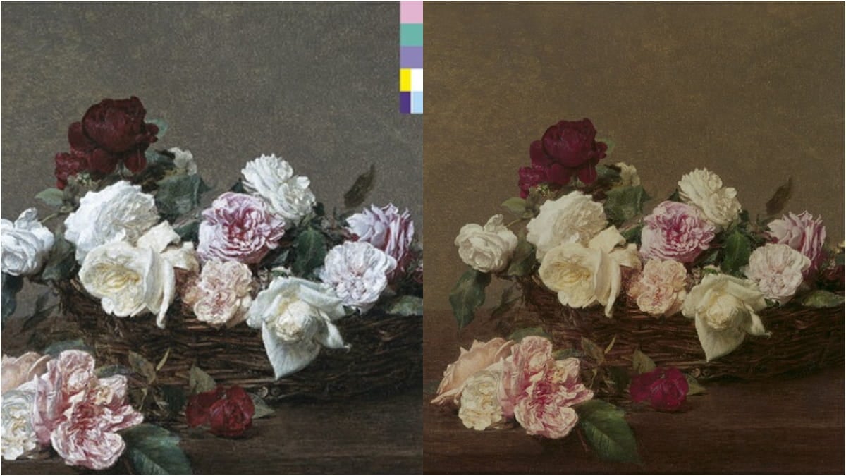 New Order eligió Cesta de rosas (1890), una pintura del francés Henri Fantin-Latour, reconocido por sus cuadros de bodegones florales.