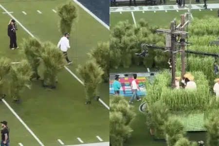 El detalle del show del Super Bowl LX que generó risas: Los arbustos eran personas El detalle del show del Super Bowl LX que generó risas: Los arbustos eran personas