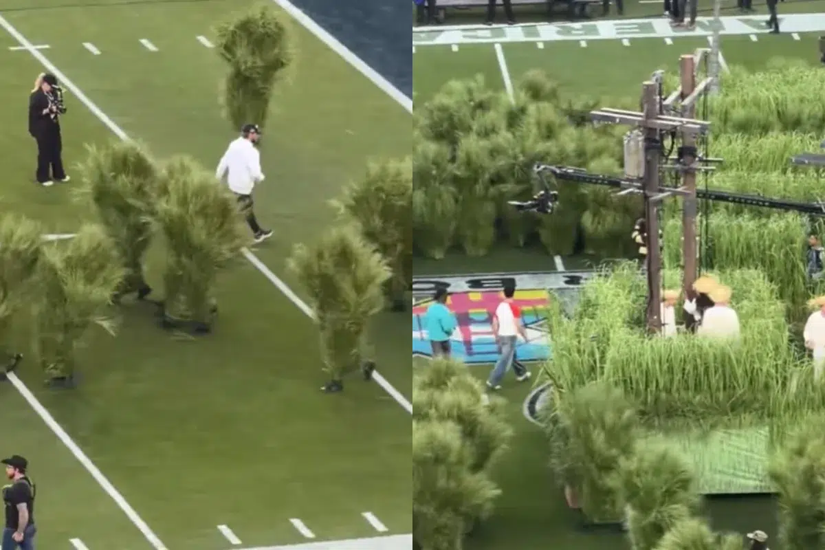 El detalle del show del Super Bowl LX que generó risas: Los arbustos eran personas El detalle del show del Super Bowl LX que generó risas: Los arbustos eran personas