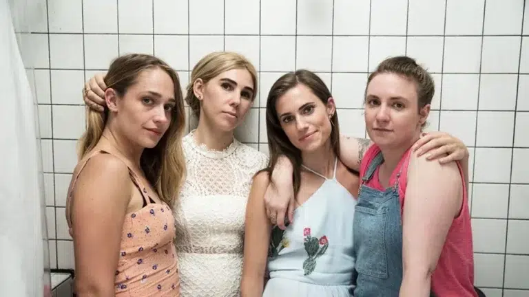 Las 4vprotagonistas de la serie Girls posando a cámara