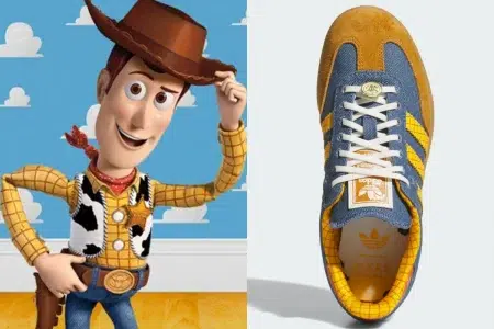Adidas lanza una colección inspirada en Toy Story Woody de Toy Story y el modelo Adidas en su homenaje