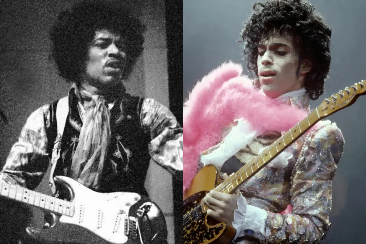 Los 10 mejores solos de guitarra de la historia según especialistas Jimi Hendrix y Prince tocando la guitarra
