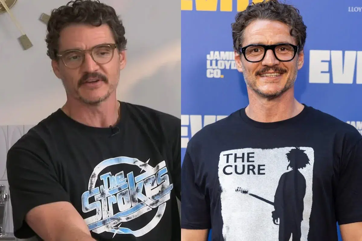 Pedro Pascal reveló el origen de sus famosas remeras de bandas de rock Pedro Pascal usando remeras de bandas