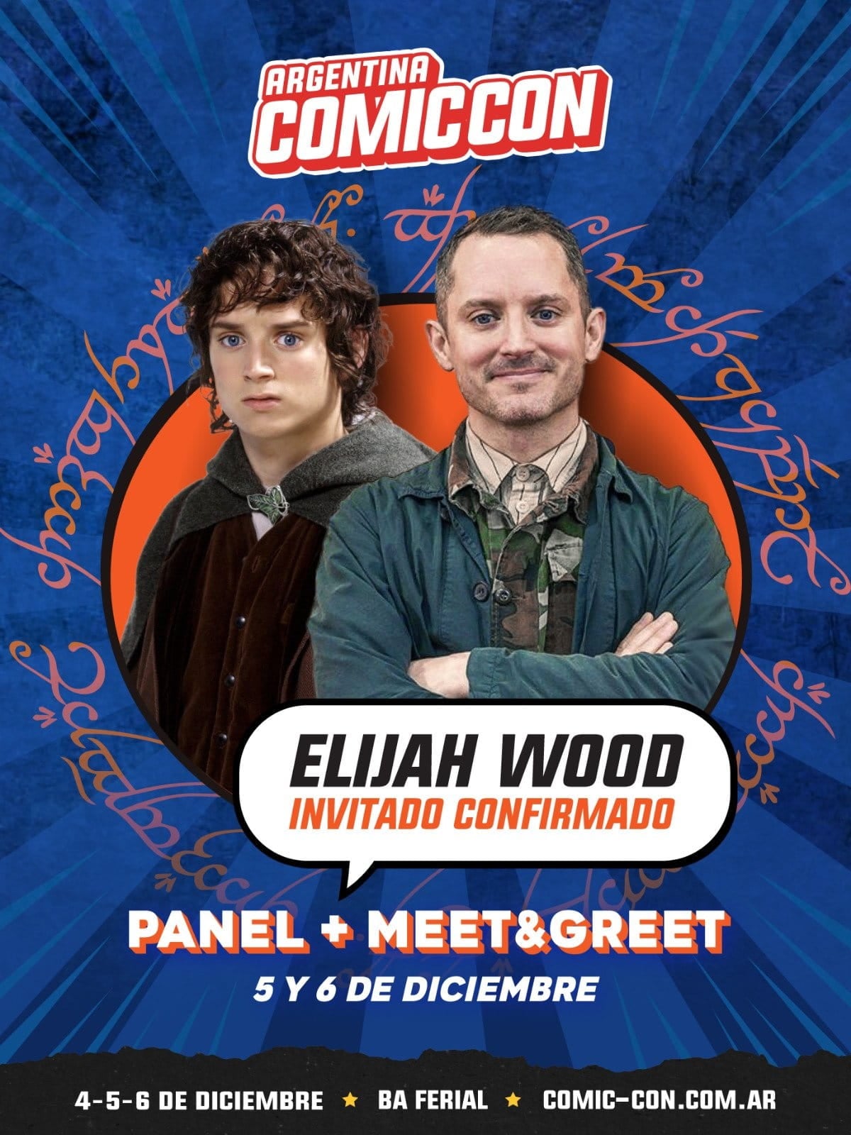 Elijah Wood llega a la Argentina Comic Con