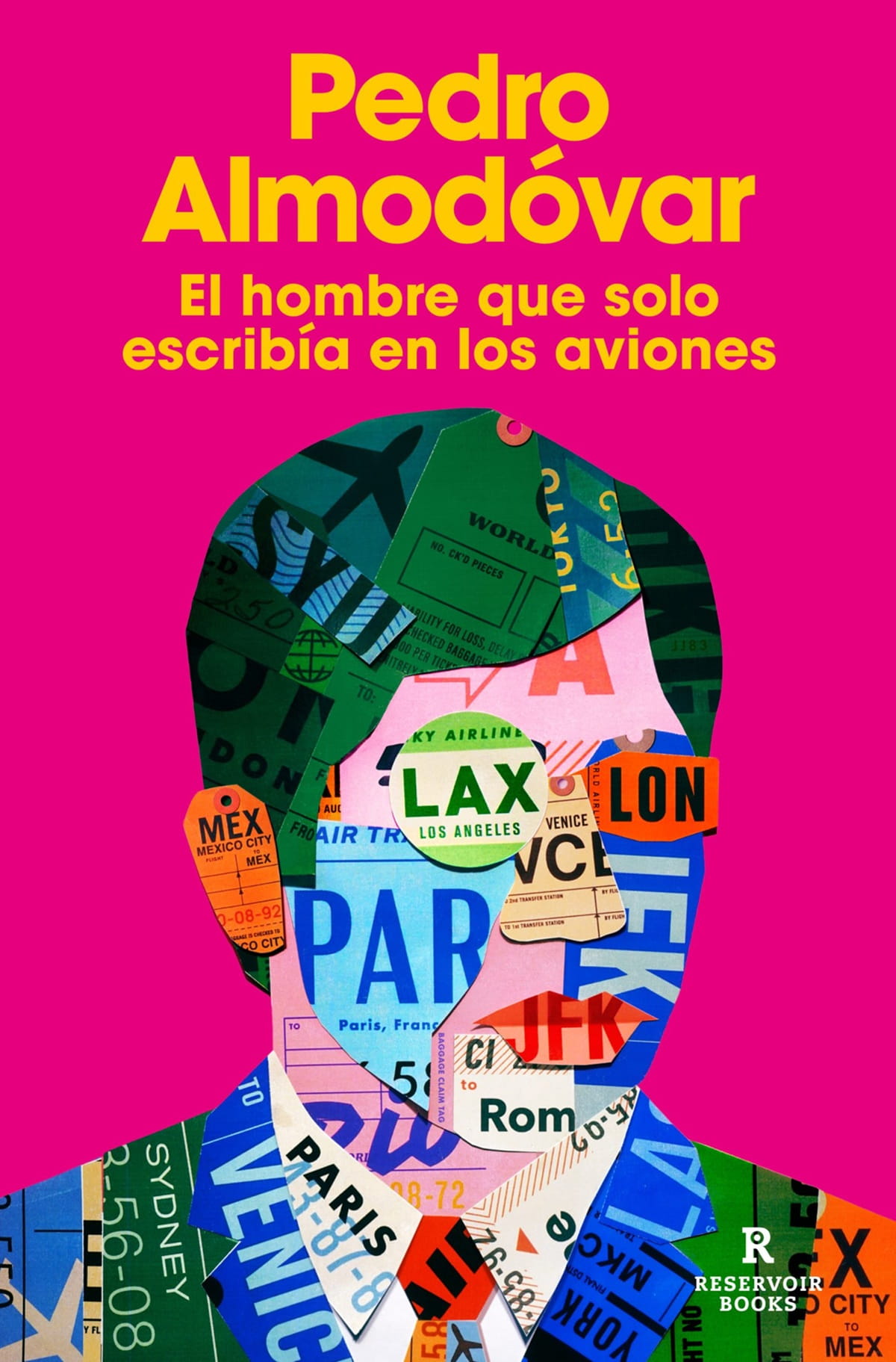 Portada de la novela El hombre que solo escribía en los aviones de Pedro Almodóvar