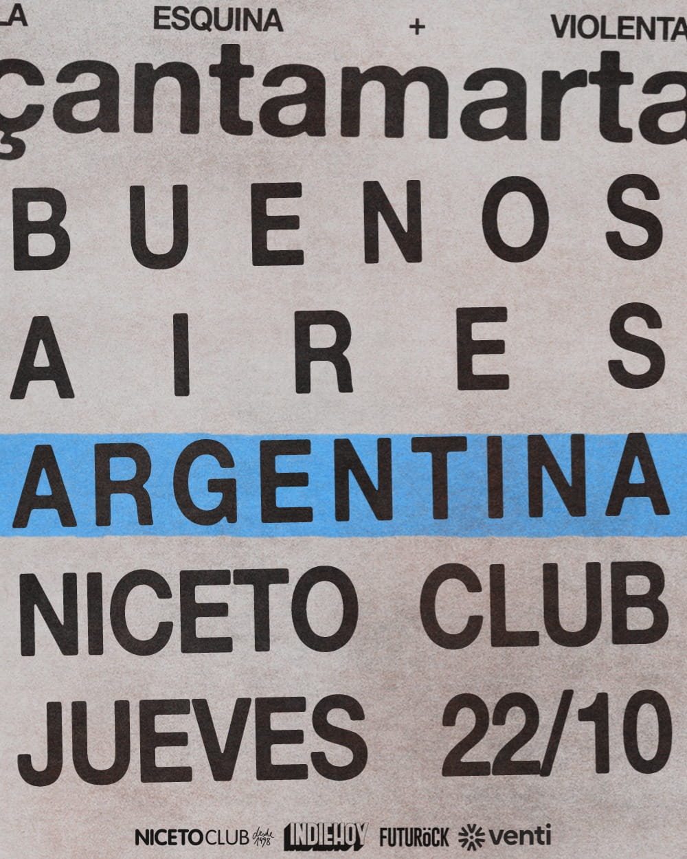 Çantamarta en Niceto Club