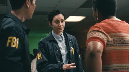 La nueva serie de Disney+ sobre un crimen, una venganza y un caso lleno de secretos Emmy Rossum en Furia, serie de Disney+.